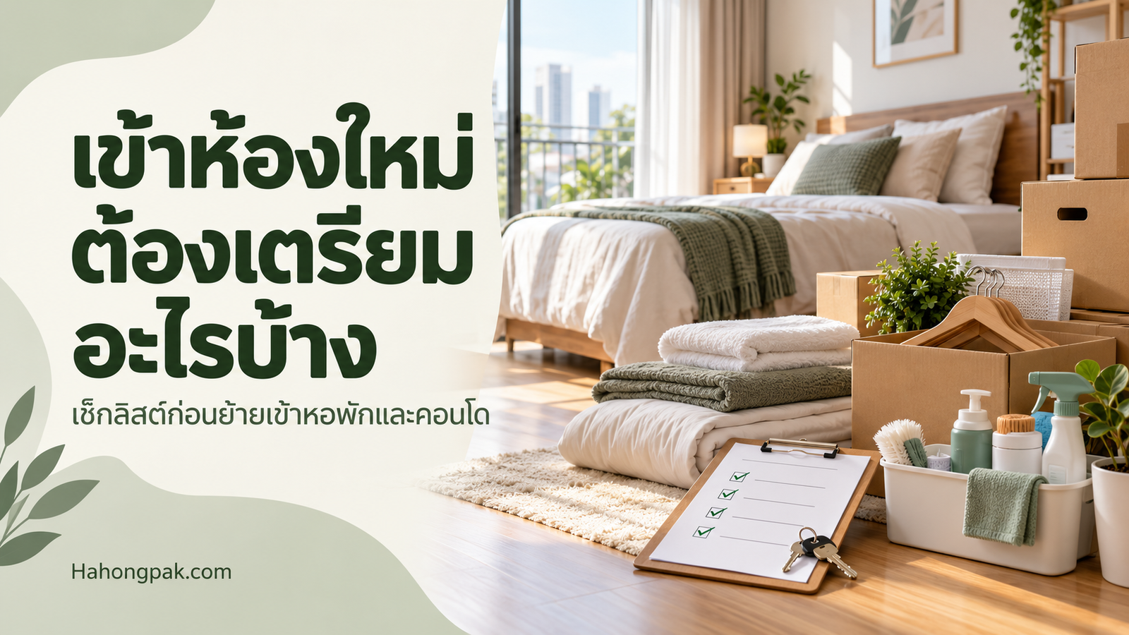 เข้าห้องใหม่ต้องเตรียมอะไรบ้าง เช็กลิสต์ก่อนย้ายเข้าหอพักและคอนโด